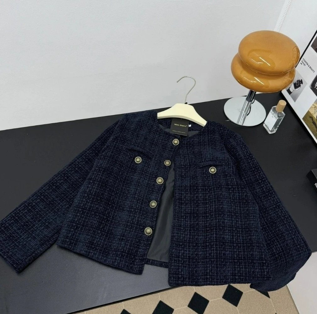 Chanel-style jacket M size bust 94cm length 51cm