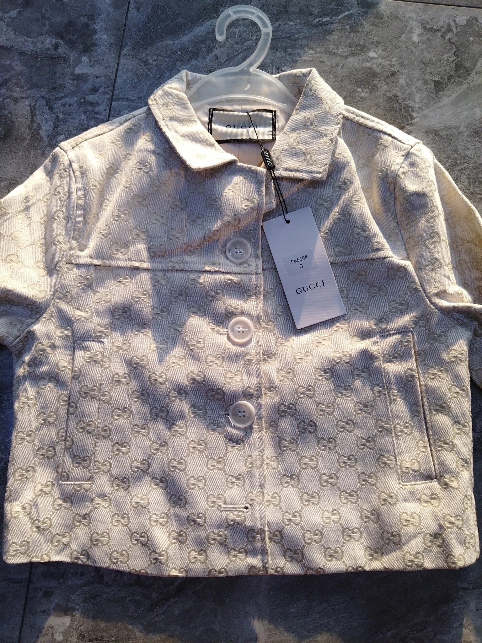 Gucci-style jacquard jacket S bust 88cm no returns
