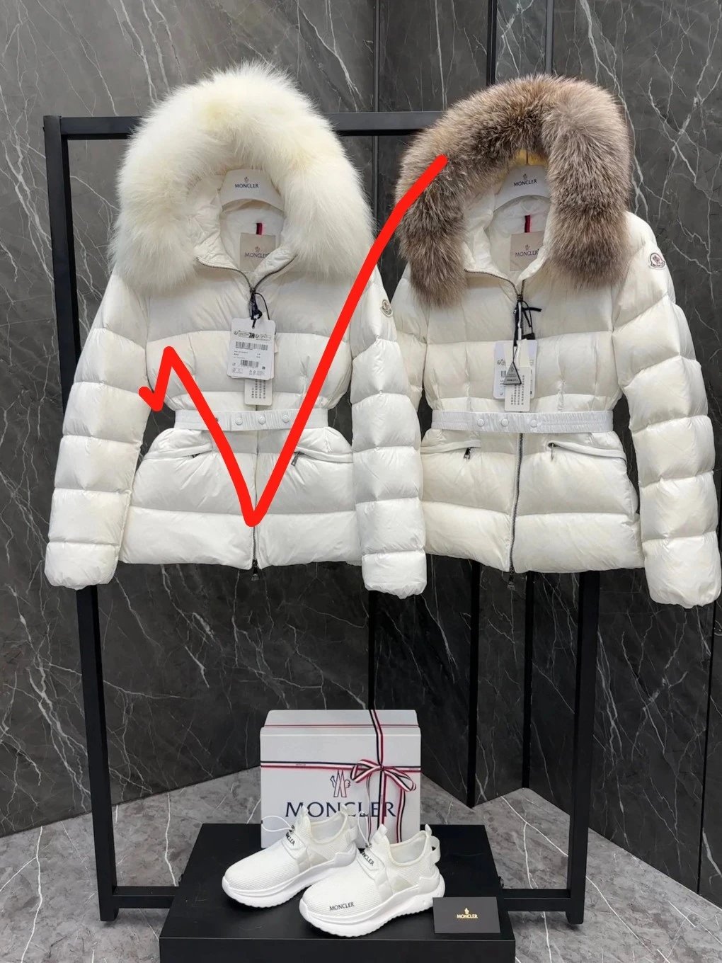 White fox fur