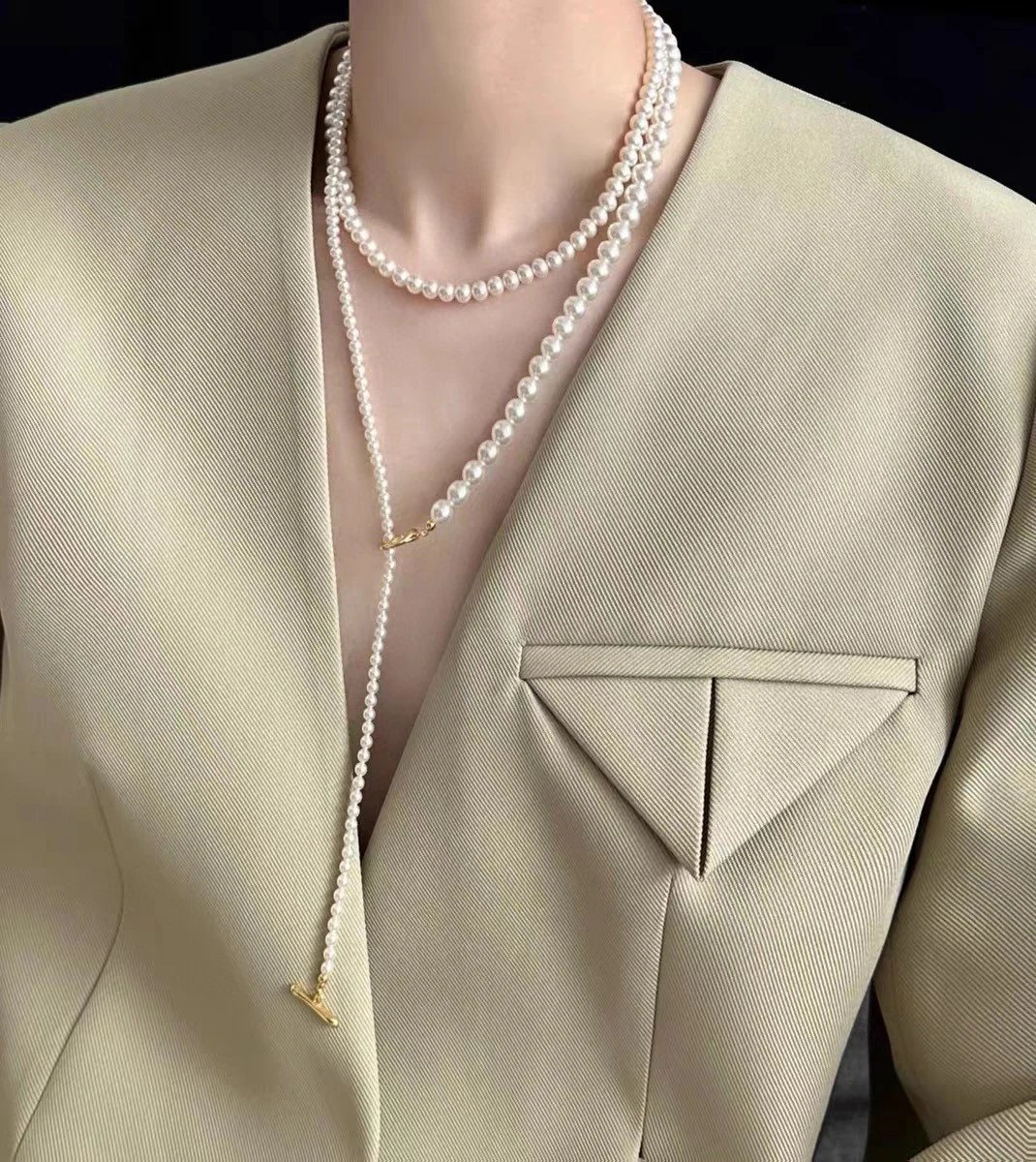 The most versatile way to wear it in history! A multi-wear long pearl necklace from the Ten*derSociety Ouroboros series