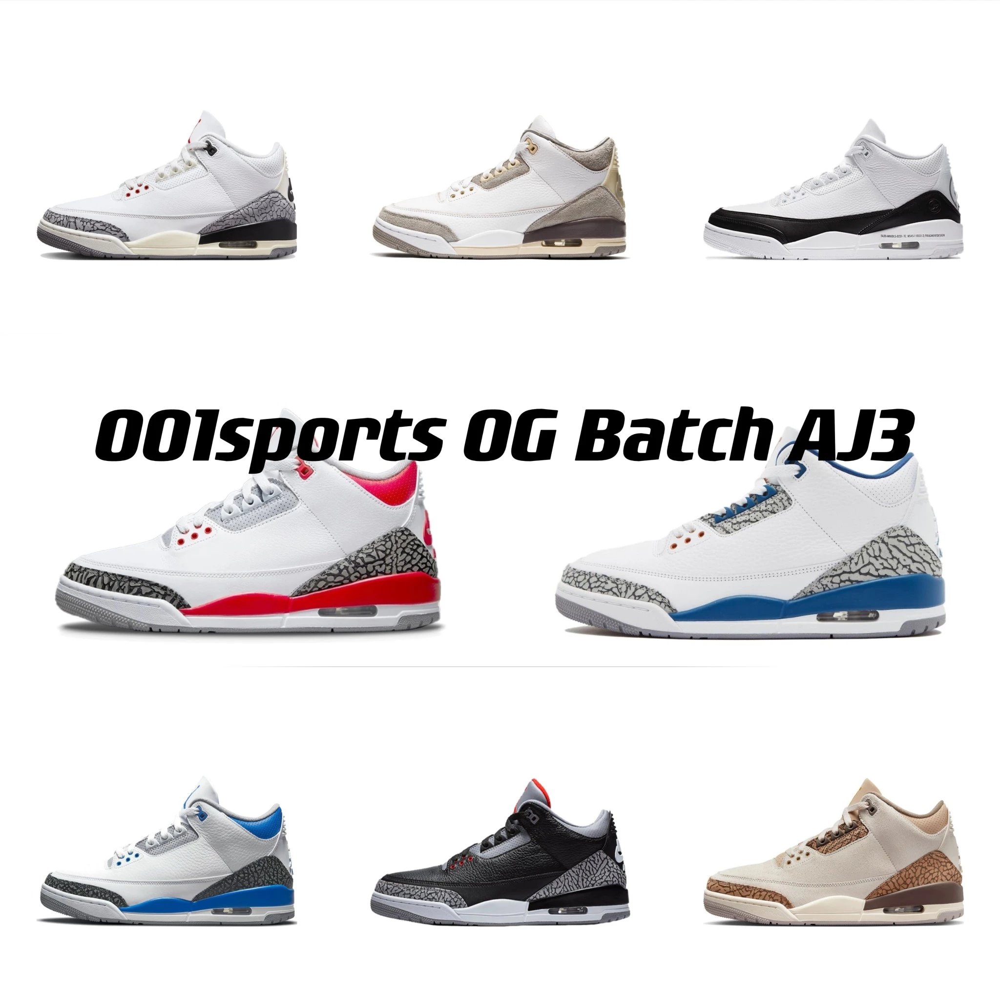 OG version Jordan Air Jordan 3 AJ3 series collection! More colors will be updated gradually!