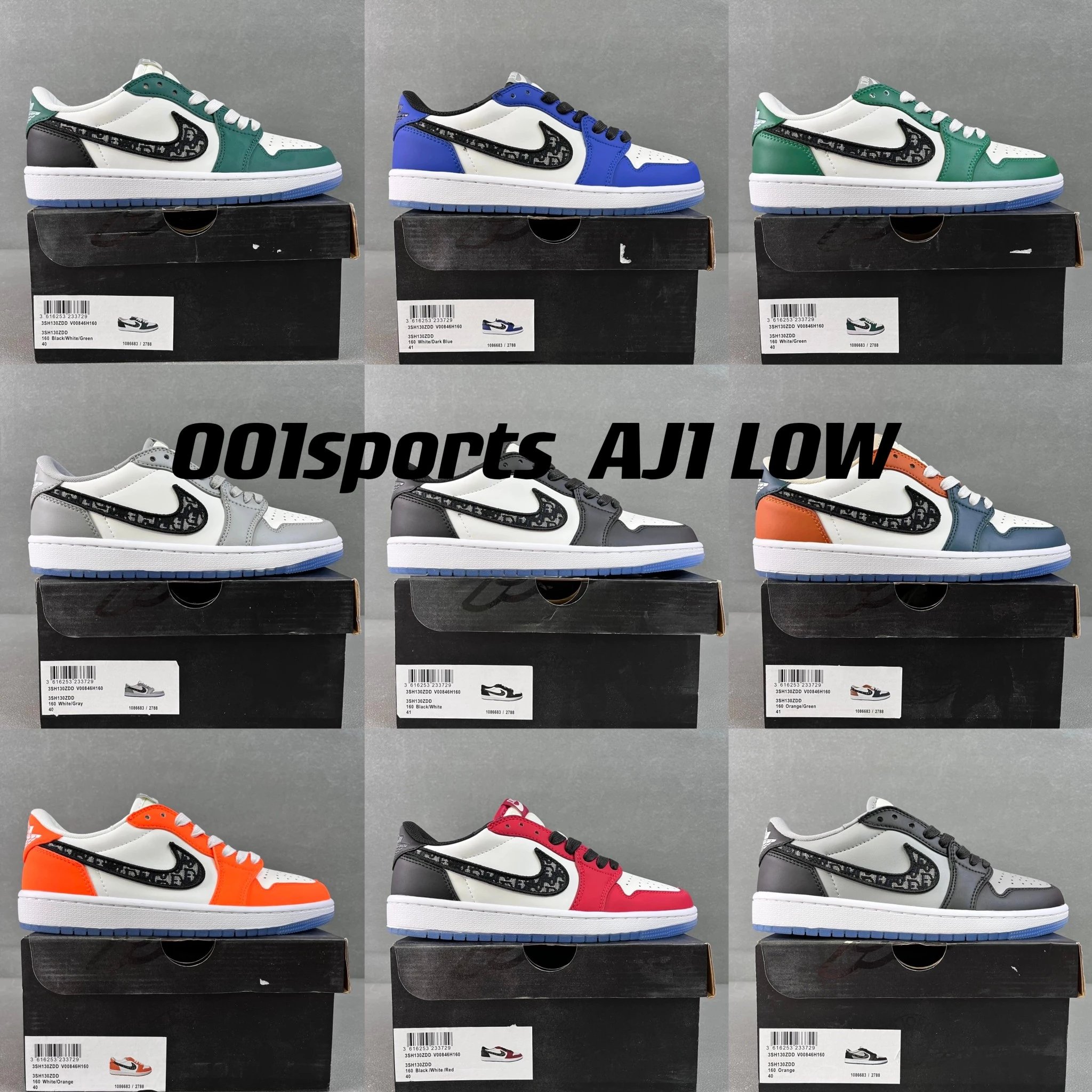 Air Jordan 1 Low (AJ1) Little Dior joint series!!