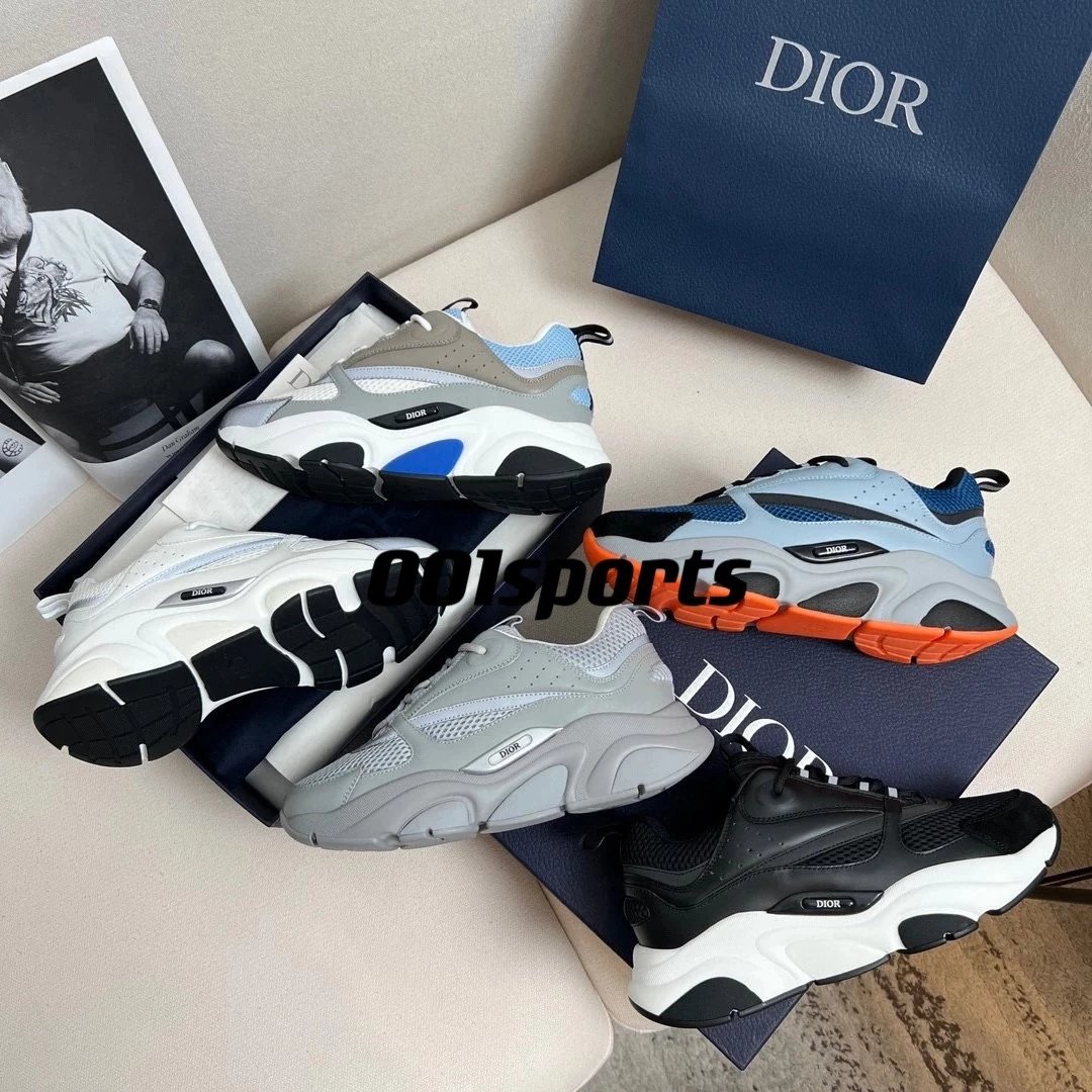 [Dongguan original order] D's latest popular casual sports shoes B22 mesh cowhide stitching casual sports shoes