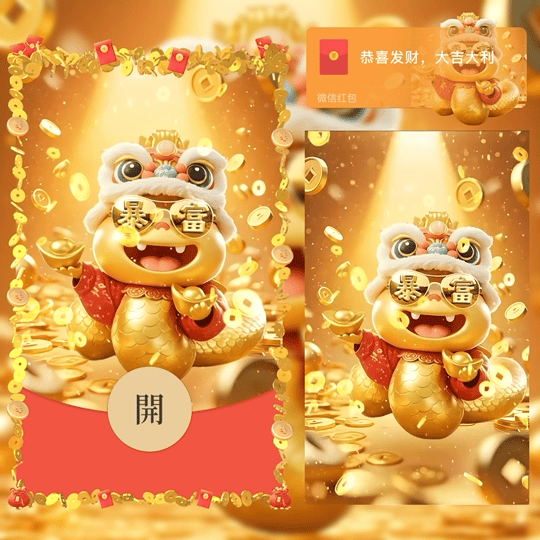【卡密兑换】微信红包封面『2025蛇年暴富』官方卡密丨端内兑换丨24小时自助提卡！