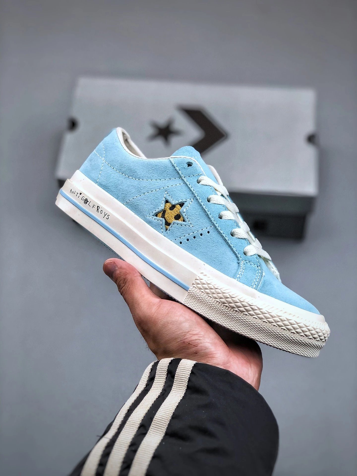 Converse One Star x Anti Social Social Club Light Blue Suede Sneakers