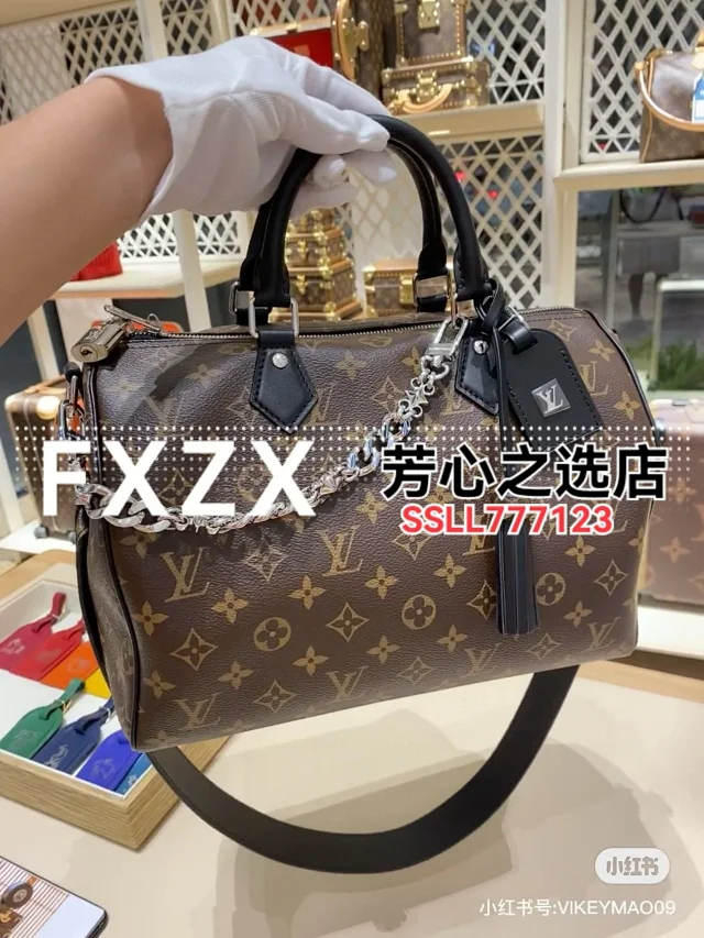 刘亦菲同款！LV Speedy Soft 30 Crafty 枕头包，单肩斜挎女包  第84张