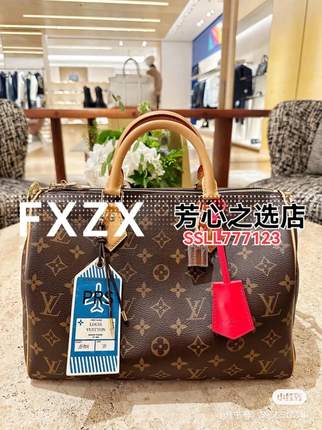 刘亦菲同款！LV Speedy Soft 30 Crafty 枕头包，单肩斜挎女包  第49张