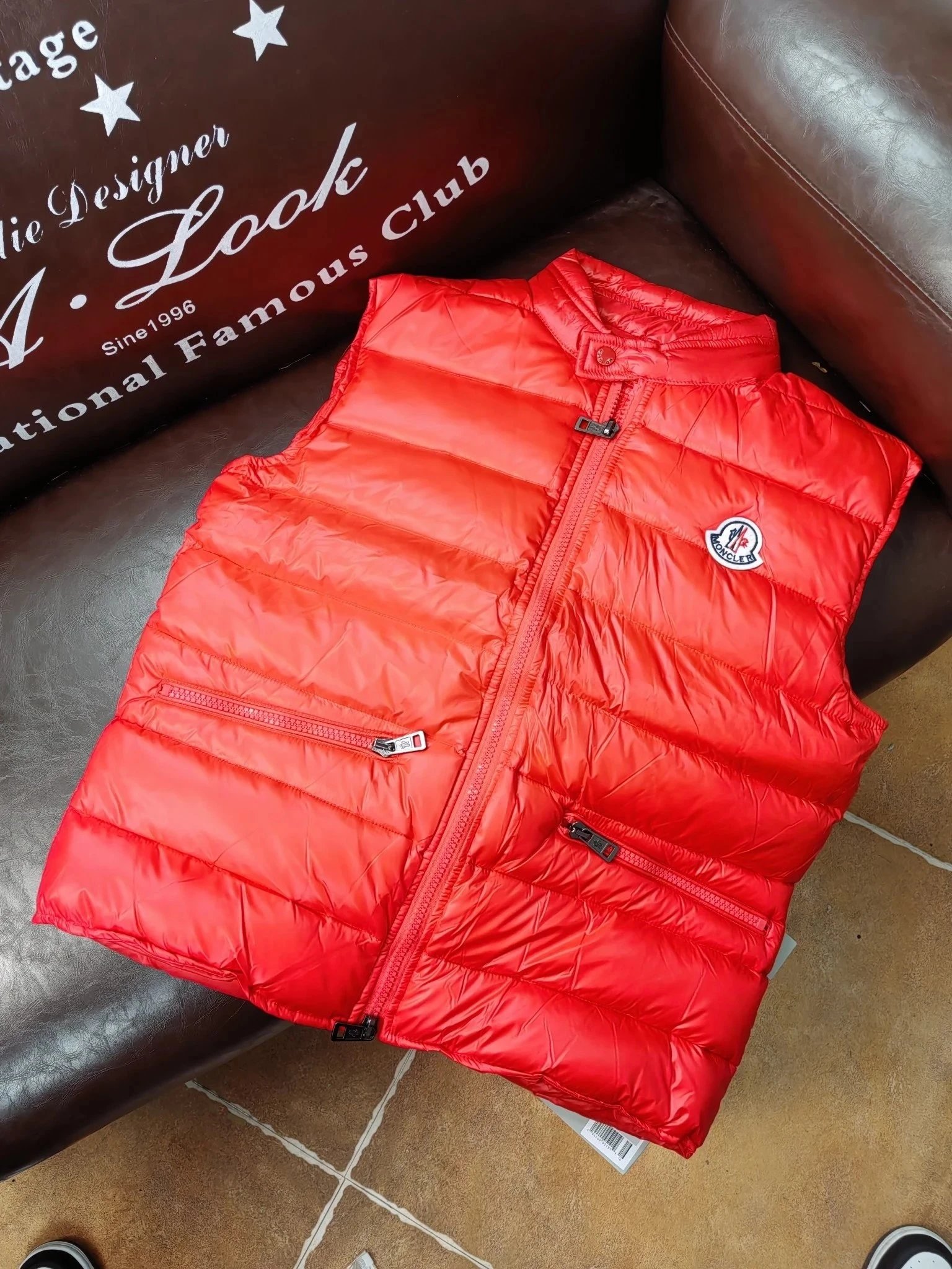 Mongolian Maya Down Vest: Men's Red