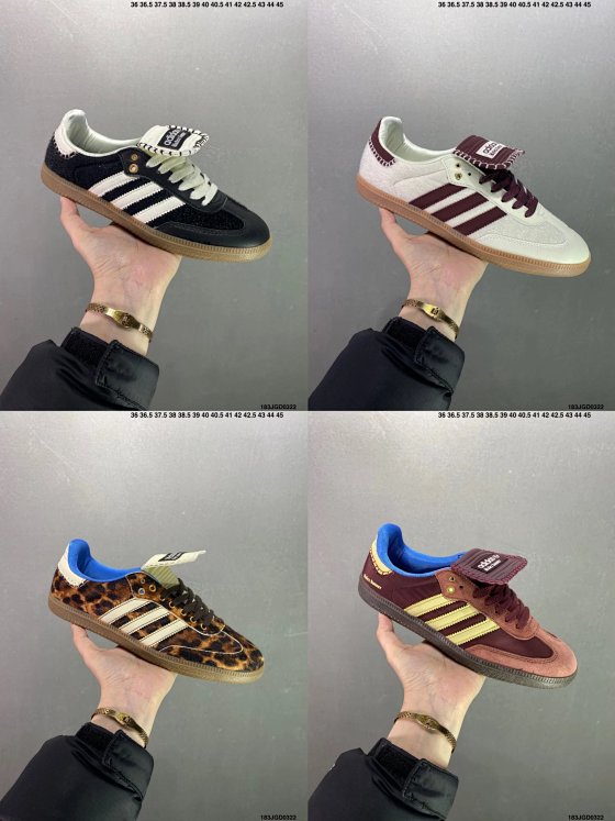 Samba Dance Series Gentleman's Virtue Training Football Versatile Leather Board Shoes "Co branded Black Rice White Horse Hair Rubber Bottom" IE0580