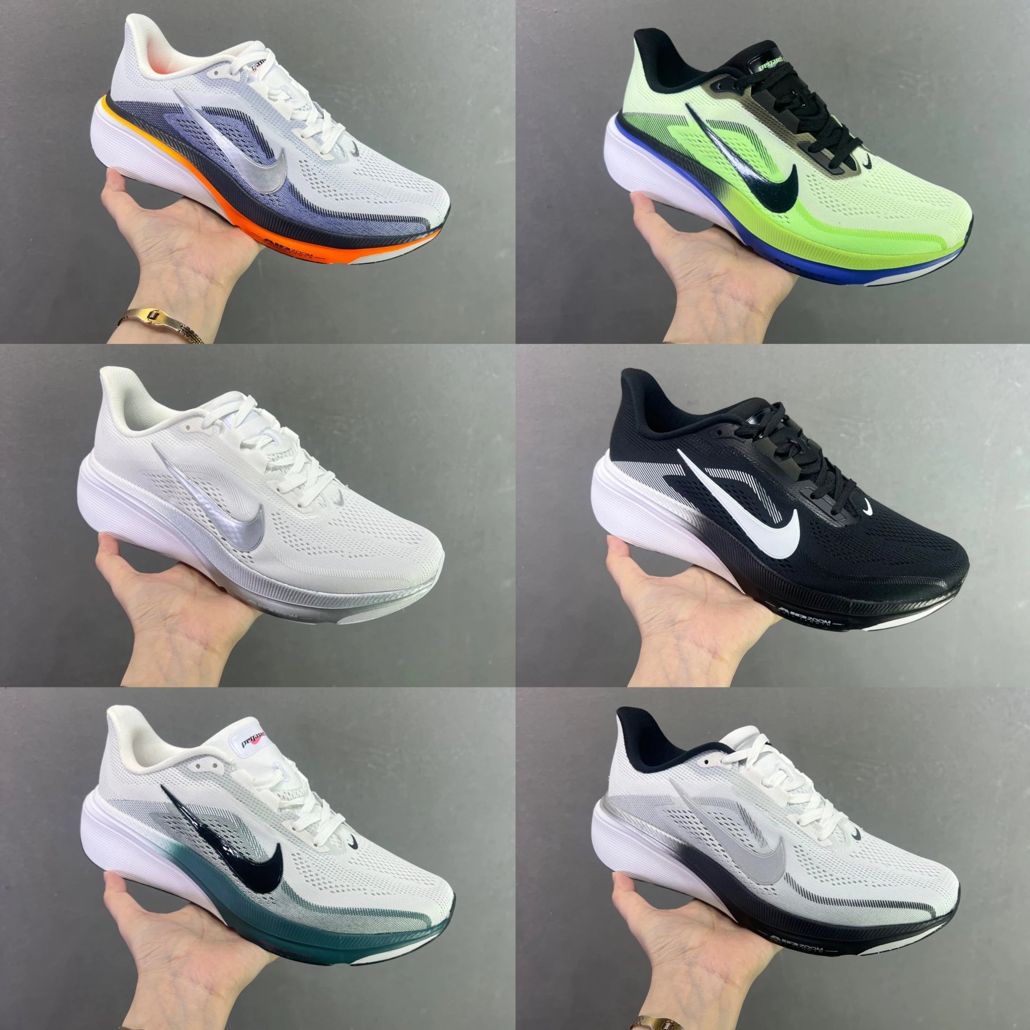 现货特价耐克Nike Pegasus 42 舒适贴合 网布透气回弹 低帮跑步鞋 白灰黑 货号:II7210-100，IB1873-102，IB1873-702，IB1881-102，IR1228-001