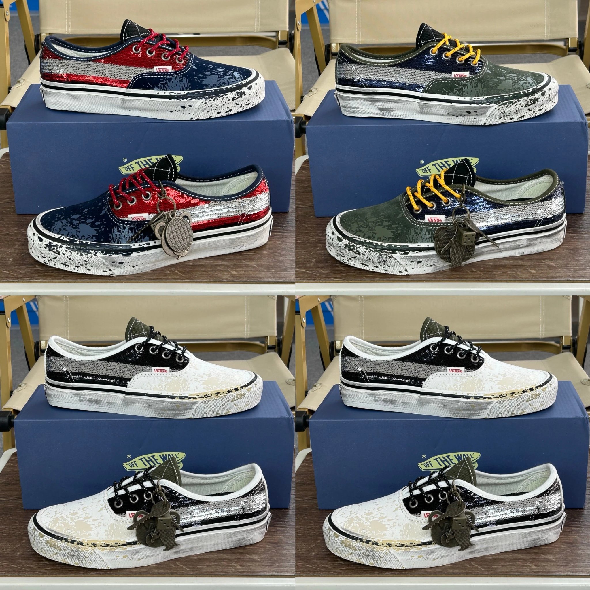 万斯Vans Premium LX Authentic 44 舒适贴合 板鞋 蓝红 货号:VN000DB8Z11，VN000DB8MCG