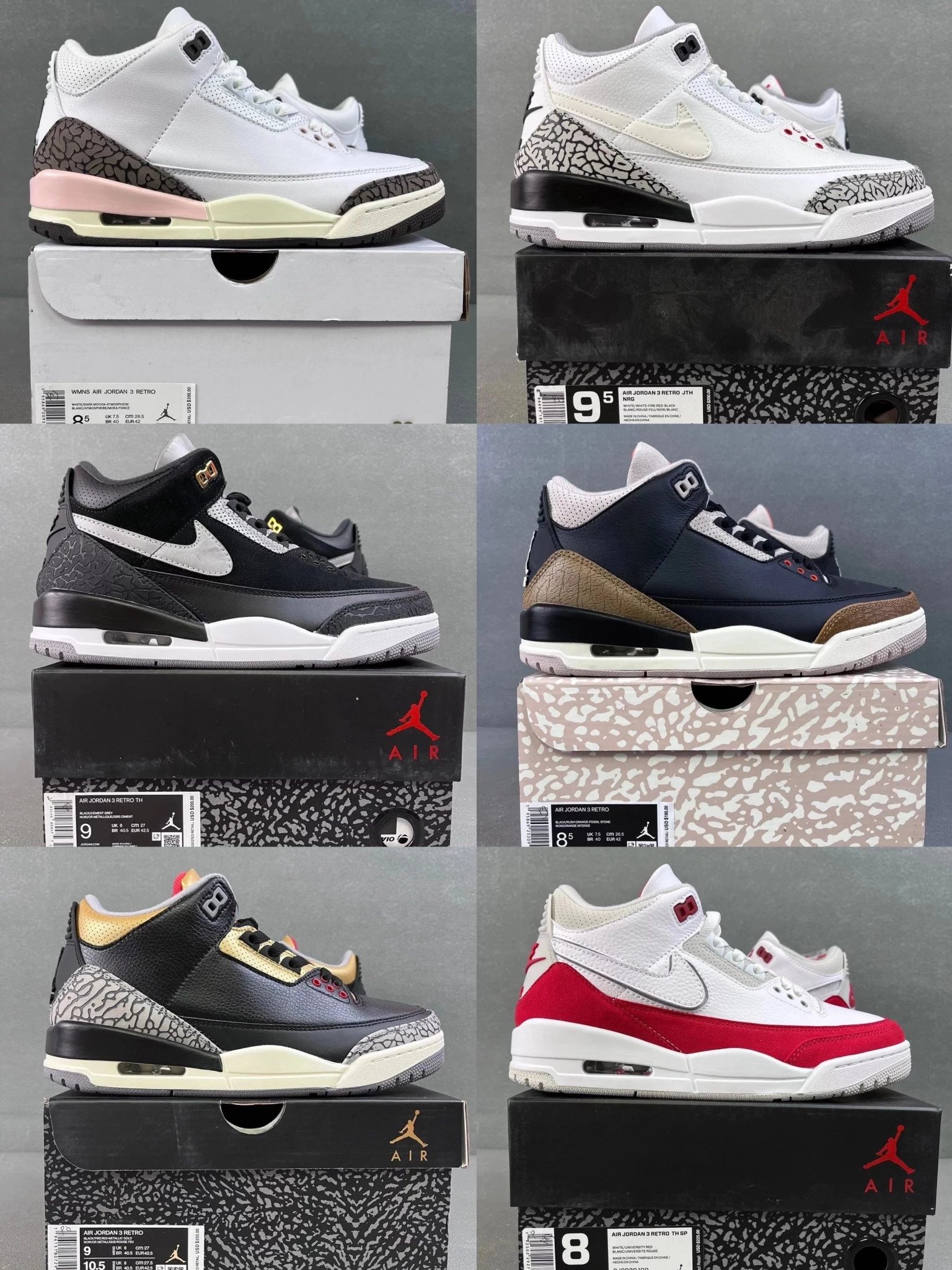 PB Edition Air Jordan 3 Colorway Collection