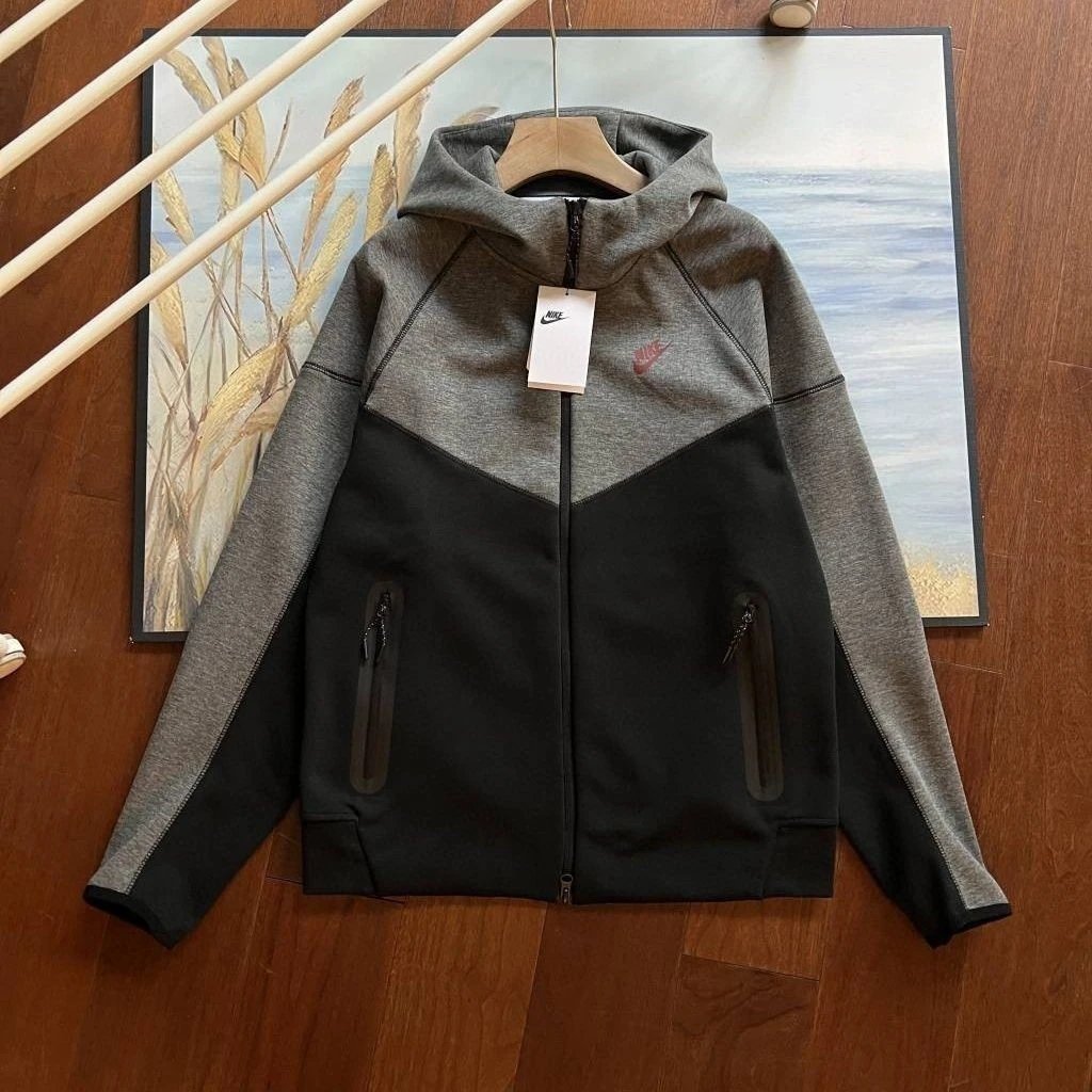 Black patchwork dark gray top