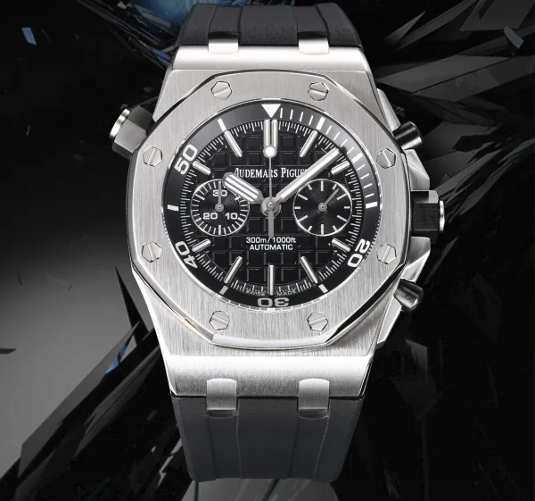 Audemars Piguet Royal Oak Offshore Chronograph Black Dial Steel Watch Watches - 1