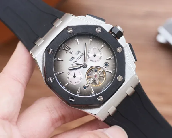 Audemars Piguet Royal Oak Extra-Thin Blue Dial Mechanical Watch - 59