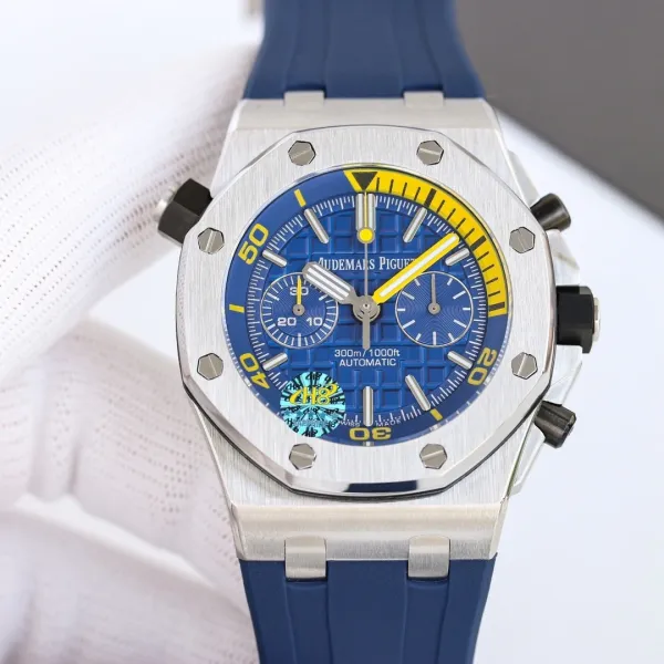 Audemars Piguet Royal Oak Extra-Thin Blue Dial Mechanical Watch - 23