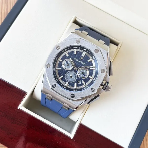 Audemars Piguet Royal Oak Extra-Thin Blue Dial Mechanical Watch - 78