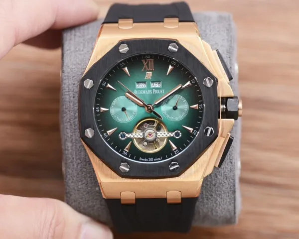 Audemars Piguet Royal Oak Extra-Thin Blue Dial Mechanical Watch - 56