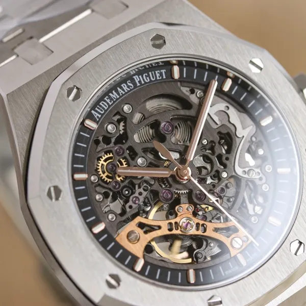 Audemars Piguet Royal Oak Extra-Thin Blue Dial Mechanical Watch - 99