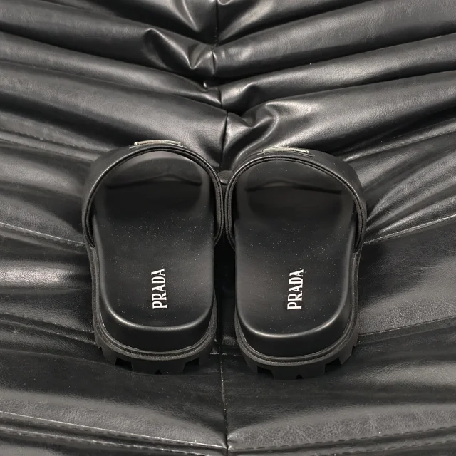 Prada Sandals Logo Detail Slide product detail image 33