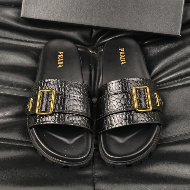 Prada Sandals Logo Detail Slide product detail image 21