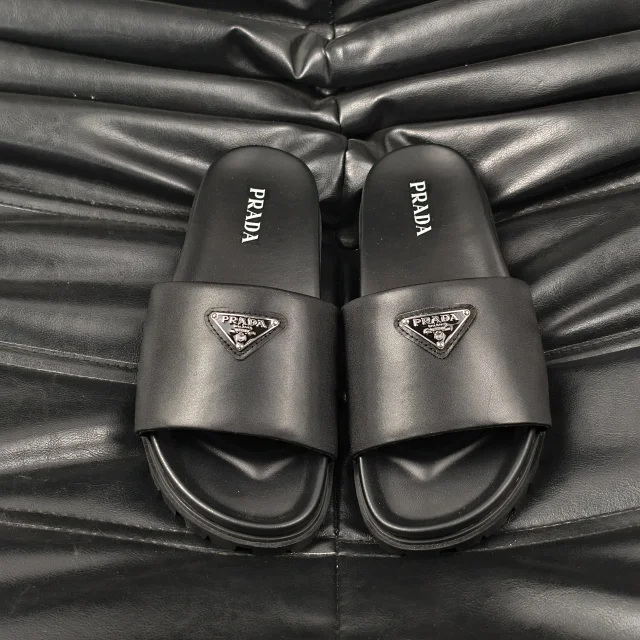 Prada Sandals Logo Detail Slide product detail image 30