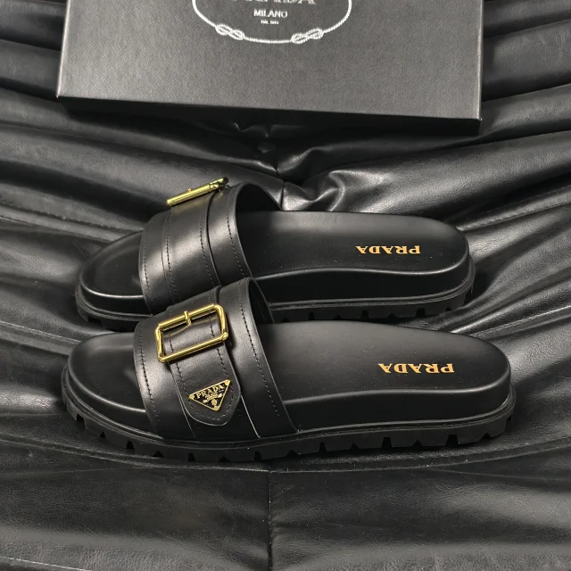 Prada Sandals Logo Detail Slide product detail image 28