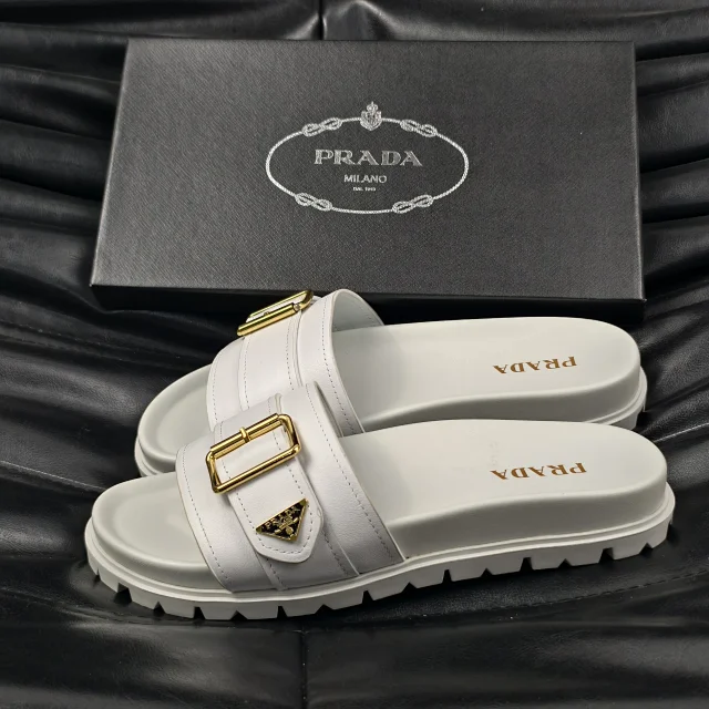 Prada Sandals Logo Detail Slide product detail image 12