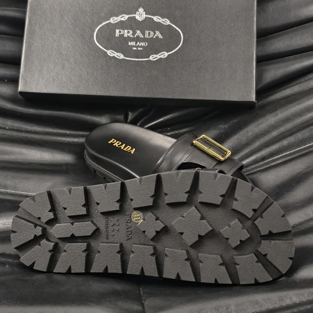 Prada Sandals Logo Detail Slide product detail image 27