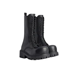 thumbnail for Balen Stomper Cowhide Zipper Round Toe Booties Men's Bar Aged FS batch Cowboy Boots hummerSTRIKE Big Toe Martin Boots [Dongguan Goods]WhatsApp:+86 13055698157