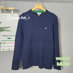 thumbnail for [10 10] 25 French crew neck classic crew neck twist textured wool sweater