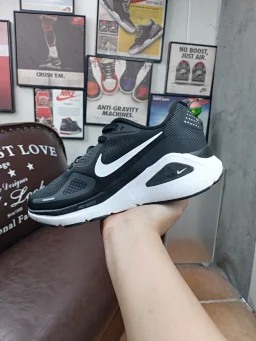 thumbnail for 2 (factory direct pick-up, the same version to determine the price advantage) Structure 26 Summit Comfortable and versatile anti-slip and wear-resistant low-top casual running shoes black and white