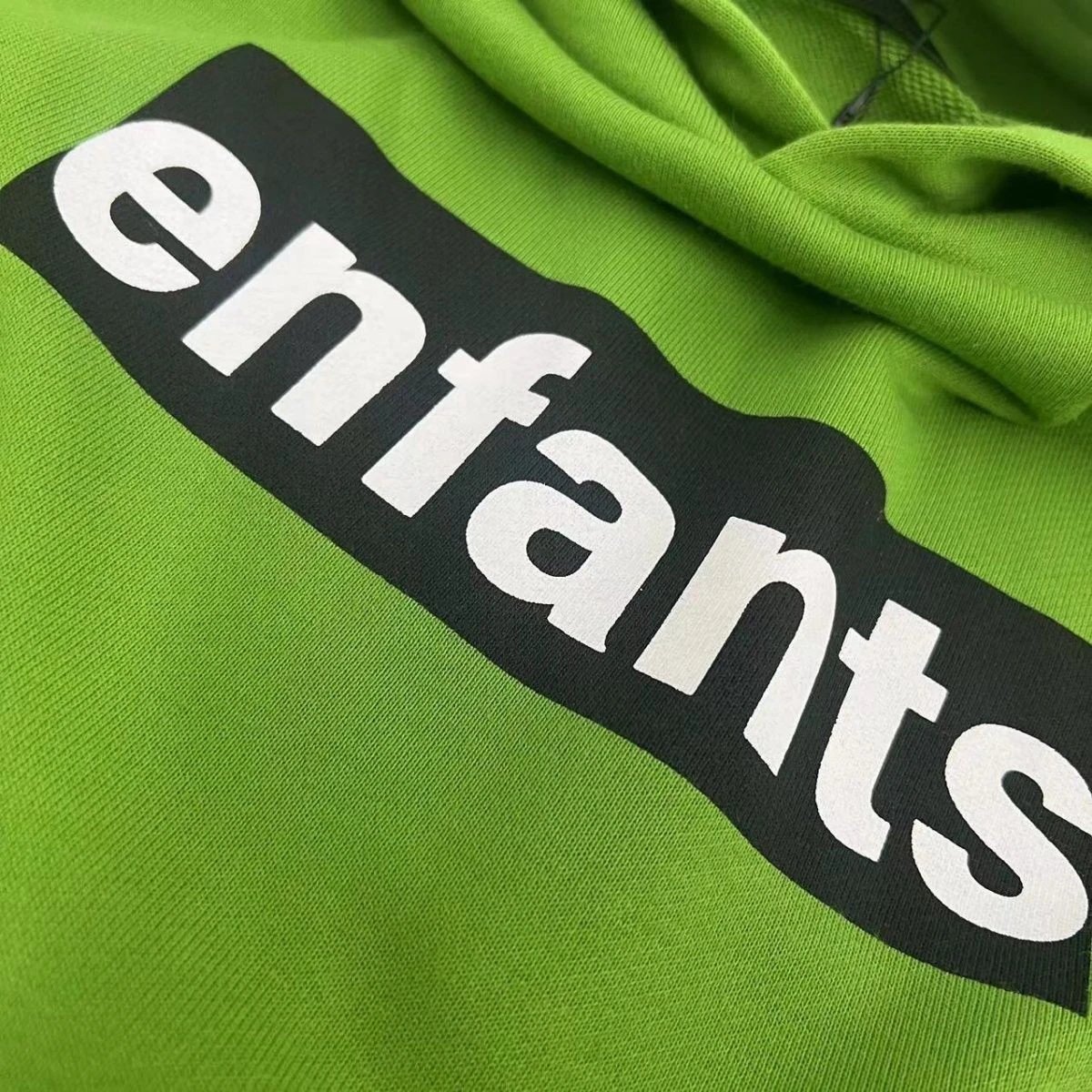 Enfants Box Logo Lime Green Hoodie - 15