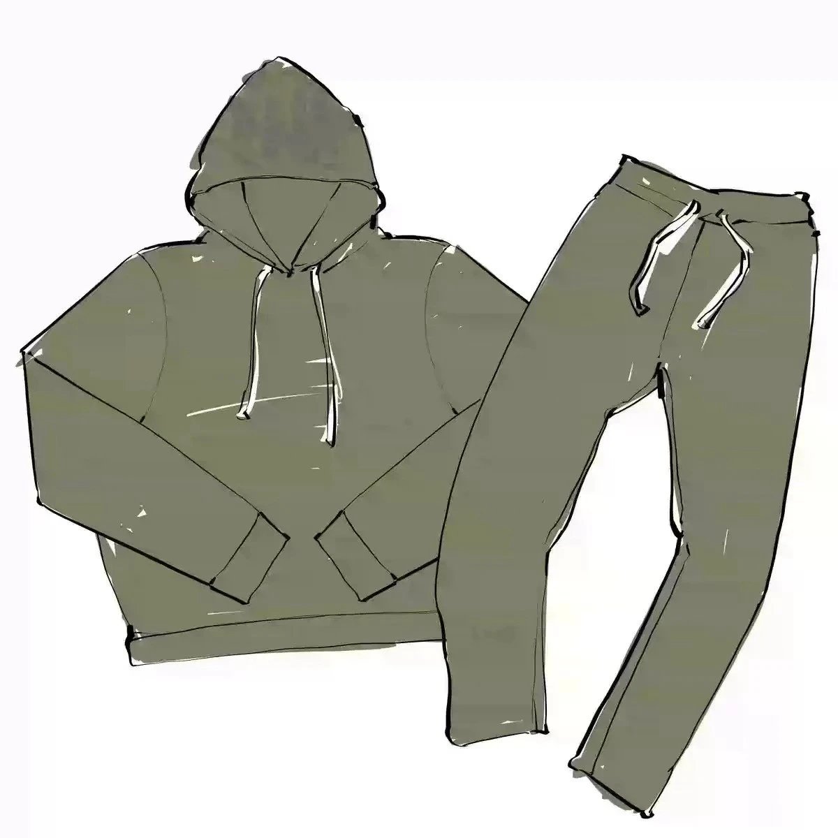 Trendy SY tracksuit hooded sweatshirt long pants set