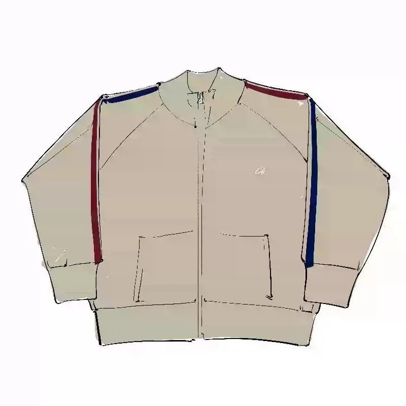 Crtzstar tricolor zipper letter cardigan sweater