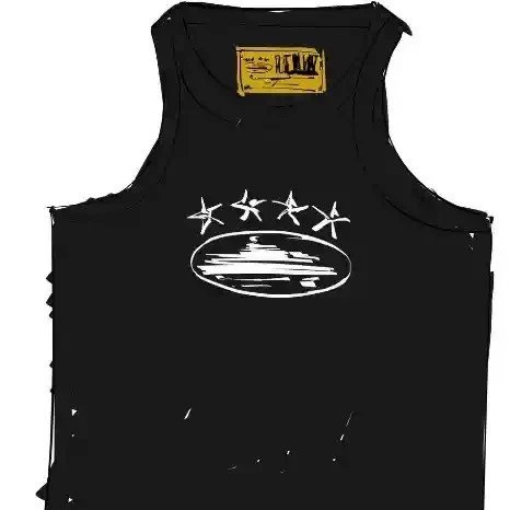 Crtz Alcatraz Tank Top Devil's Island Printed Waffle Tank Top