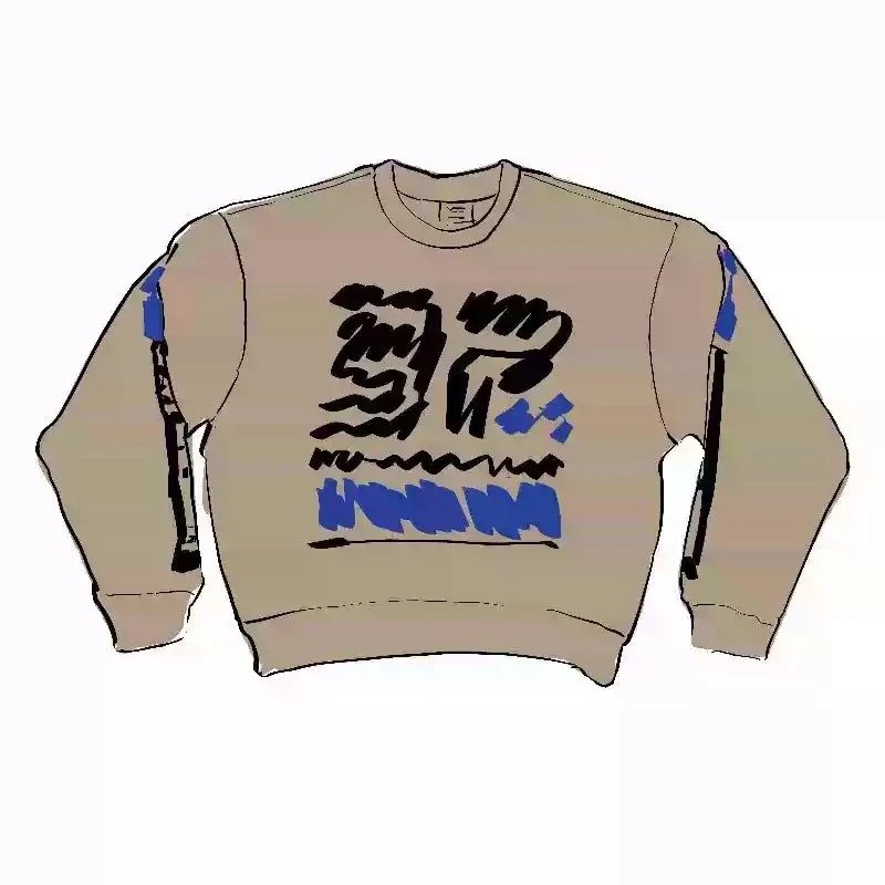 Broken foam printed personalized loose hoodie