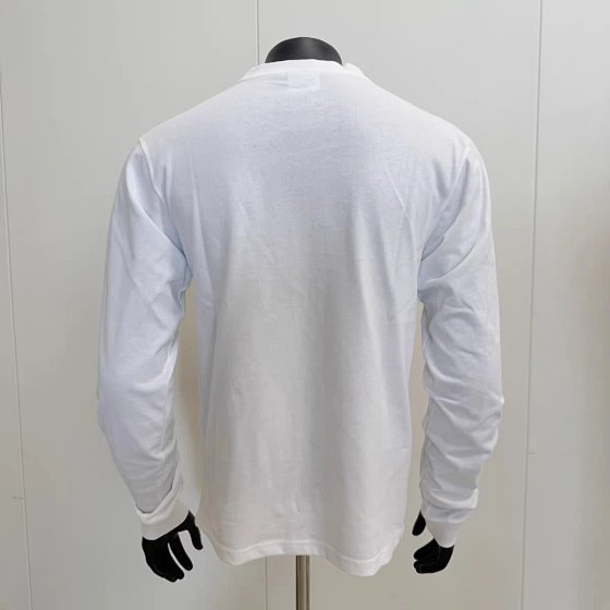 Solid color letter long sleeved shirt