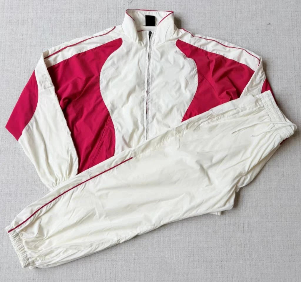 Off-White Diagonal Stripe Shorts White with Burgundy Piping - 9