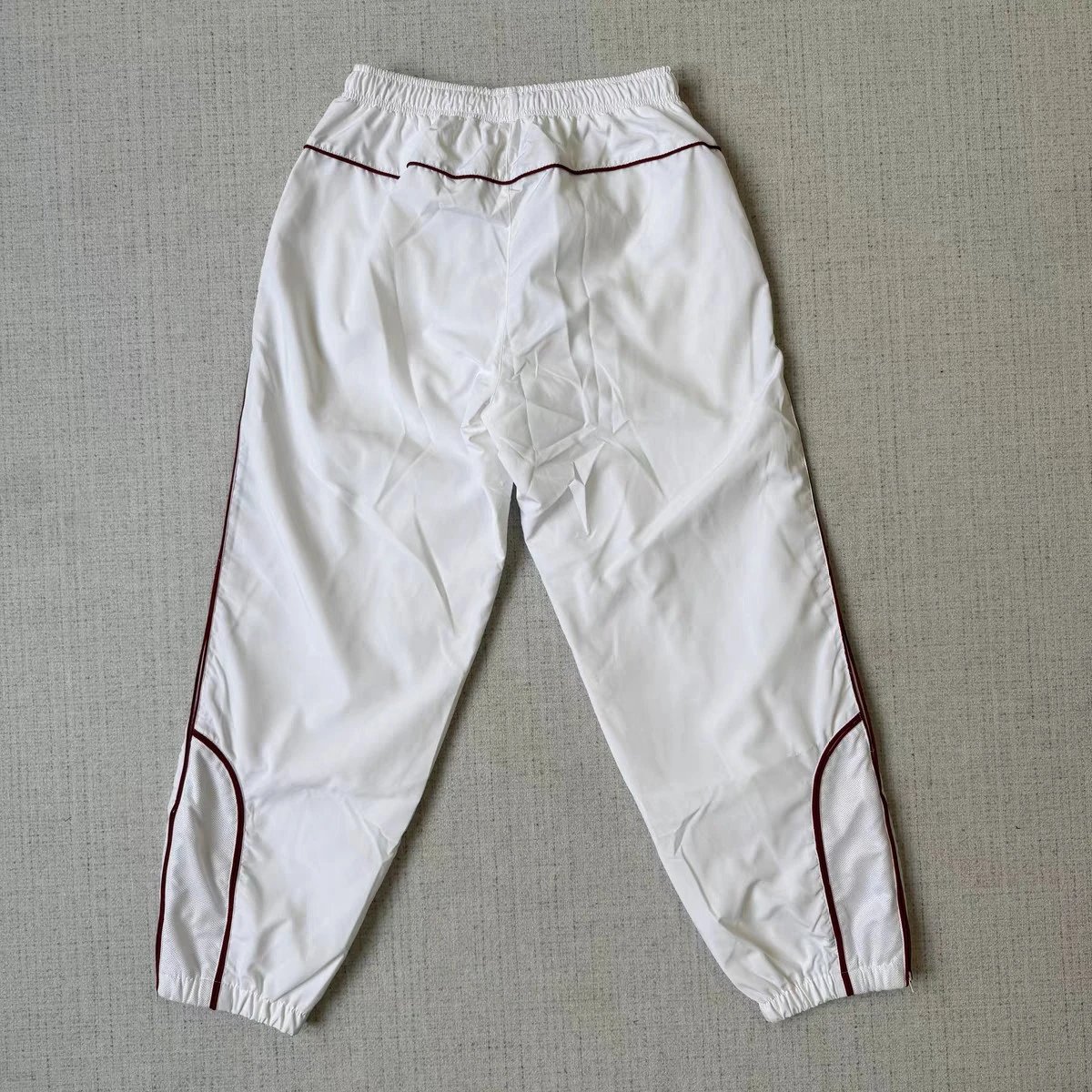 Unbranded Tracksuits Hooded zip-up jacket and jogger set with contrast piping — white and red trousers
