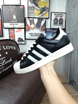 thumbnail for 3 (The factory takes the goods directly, the same version is determined by the price advantage) 
 SUPERSTAR Shell Head Casual Abrasion Resistant Low Top Board Shoes Unisex Black Off-White (3428)