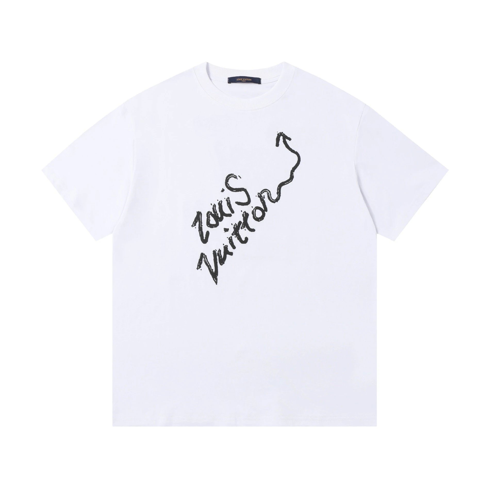 Louis Vuitton T-Shirts Short-Sleeve Graphic Logo Print — 20