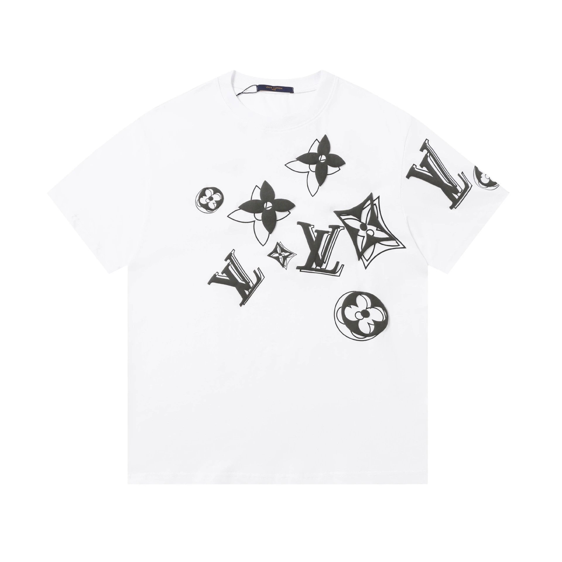 Louis Vuitton T-Shirts Short-Sleeve Graphic Logo Print — 6