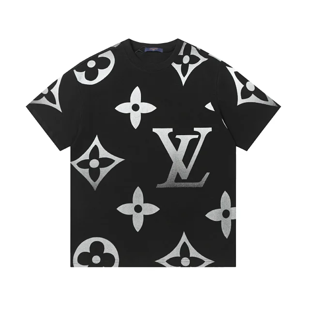 Louis Vuitton T-Shirts Short-Sleeve Graphic Logo Print product detail image 3