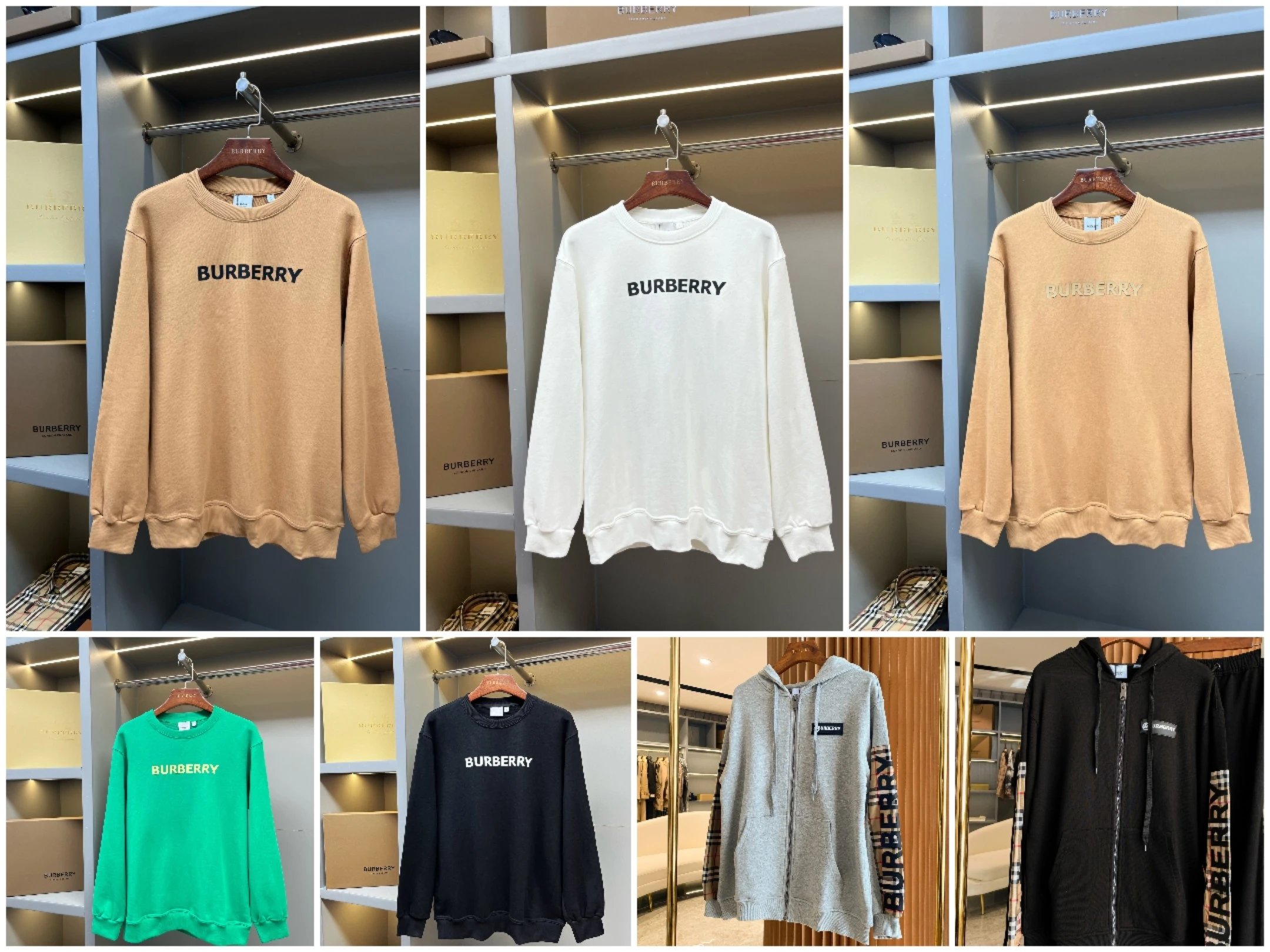 Burberry Casual Crewneck Sweatshirt — L-001