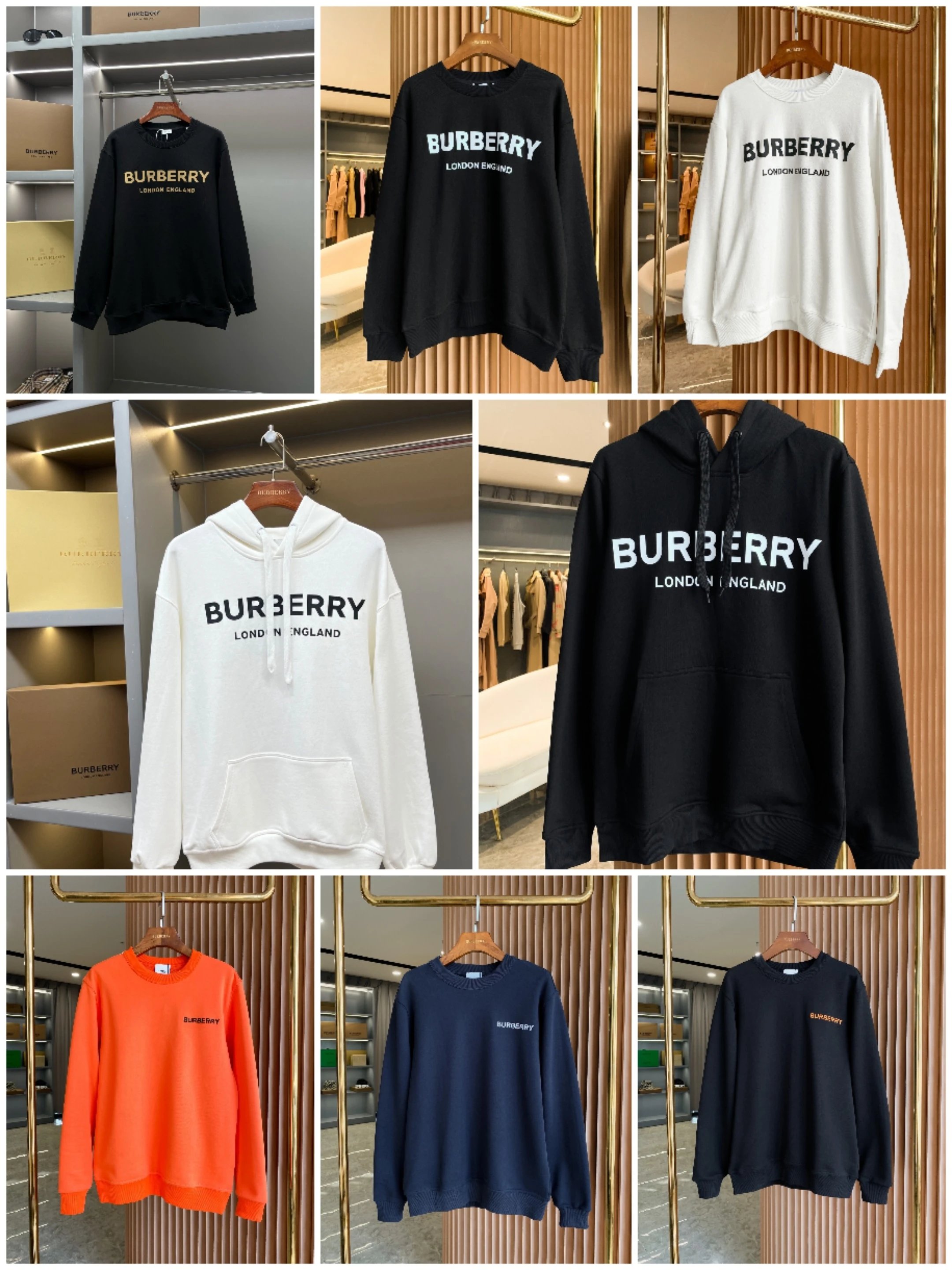 Burberry Casual Crewneck Sweatshirt — L-001
