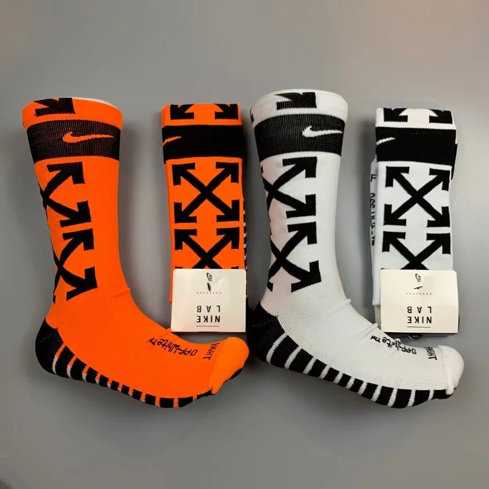 Nike Jordan OFF White Collab Cotton Basketball Socks