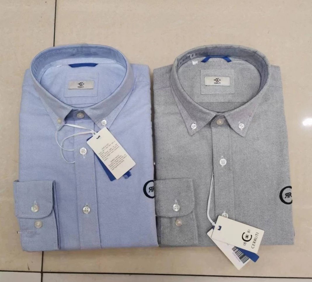 Double-Brushed Cotton Long Sleeve Shirt