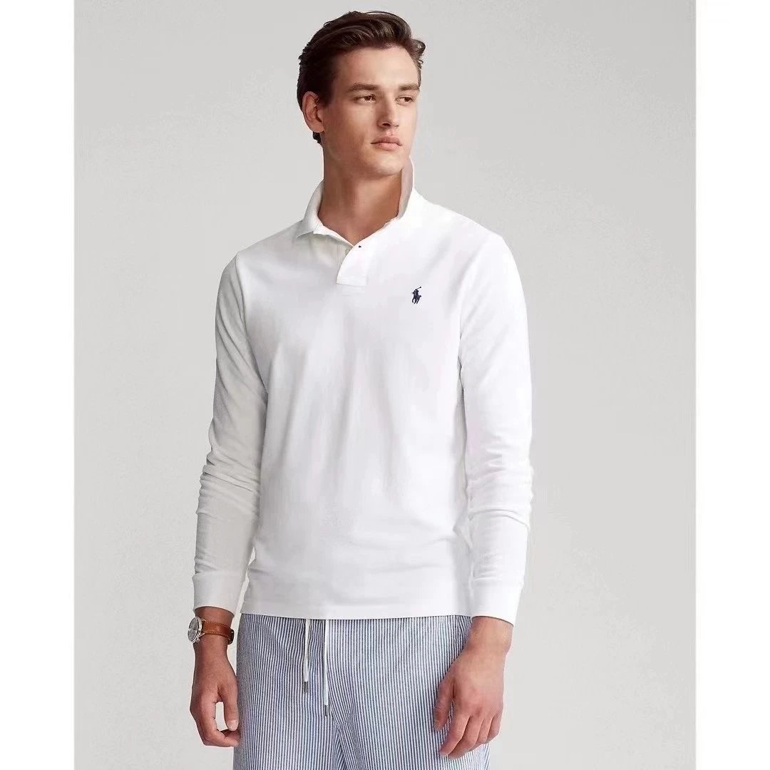 Classic Pique Mesh Long Sleeve Polo