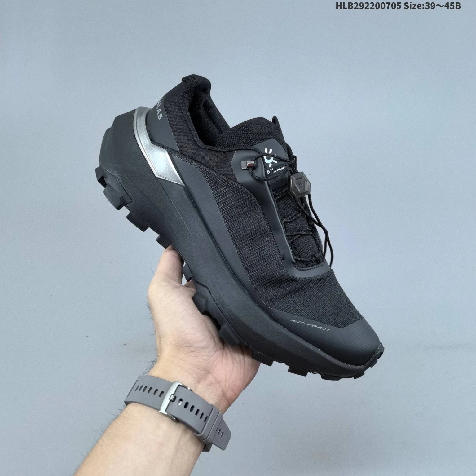 Salomon Atlas Pro Black Silver Trail Running Shoes